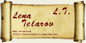 Lena Telarov vizit kartica